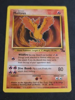 Moltres 27/62 Fossil Set Non Holo Pokemon Card TCG 1999 WOTC LP - Image 1