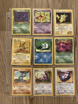 16 Vintage Pokemon Card Lot WotC 1999–2000 Base Set / Team Rocket / Gym Heroes - Image 1