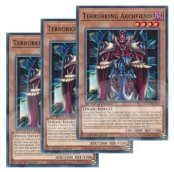 Yugioh - Terrorking Archfiend x 3 - 1st Edition NM - Free Holographic Card - Image 1