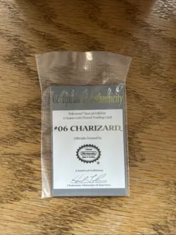 23K Gold Plated Charizard Trading Card 1999 Burger King Pokemon Complete -via - Image 4