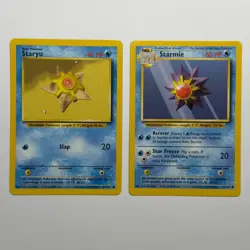 Pokemon TCG Staryu Starmie 2-Card Evolution Lot WOTC Vintage 1999 - Image 1