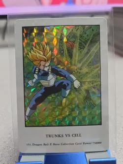 Dragon Ball Z Hero Collection Trunks vs Cell #151 Prism Card - Image 1