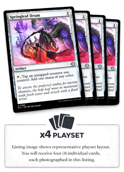 Springleaf Drum X4 [Lorwyn Eclipsed] Magic - MTG ECL 0260 PLAYSET NM - Image 1
