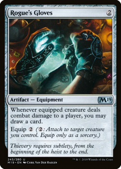 ROGUE'S GLOVES X 4 N/M- CORE SET 2019 MAGIC THE GAHTERING - Image 1