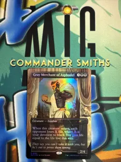 Gray Merchant of Asphodel ✨ Borderless 🌈 FOIL ✨ MTG NM Encyclopedia Secret Lair - Image 1