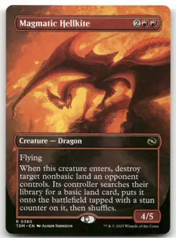 Magmatic Hellkite (Borderless) #380 MTG Tarkir TDM NM X1 - Image 1