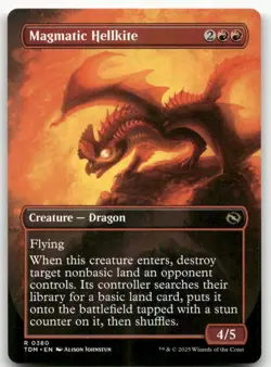 Magmatic Hellkite (Borderless) #380 MTG Tarkir TDM NM X1 - Image 2