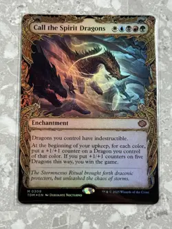 Call the Spirit Dragons (Showcase) #309 FOIL MTG Tarkir TDM NM X1 - Image 1