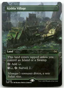 Kishla Village (Borderless) #396 MTG Tarkir TDM NM X1 - Image 1