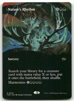 Nature's Rhythm (Borderless) #349 MTG Tarkir TDM NM X1 - Image 1