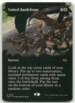 United Battlefront (Borderless) #330 MTG Tarkir TDM NM X1 - Image 1