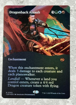 Dragonback Assault (Borderless) #355 FOIL MTG Tarkir TDM NM X1 - Image 1