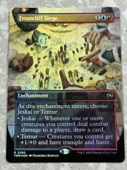 Frostcliff Siege (Borderless) #385 FOIL MTG Tarkir TDM NM X1 - Image 1