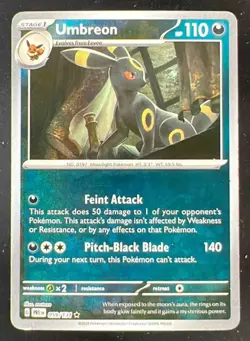2025 Pokemon Prismatic Evolutions Master Ball #059/131 Umbreon - Image 1
