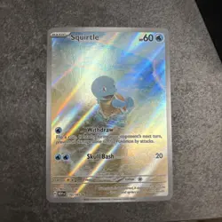 Squirtle - 170/165 - Illustration Rare English Pokemon Scarlet & Violet 151 -LP - Image 1