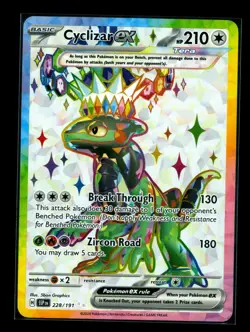 Pokemon TCG Cyclizar EX 228/191 Surging Sparks Full Art Ultra Rare 2024!!! - Image 1