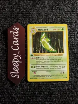 1999 POKEMON SET 1ST EDITION #54/102 METAPOD Shadowless NM - Image 1