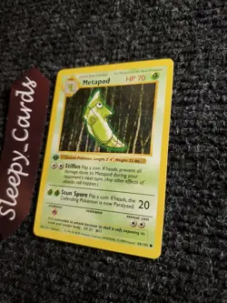 1999 POKEMON SET 1ST EDITION #54/102 METAPOD Shadowless NM - Image 2