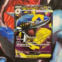 Pokemon TCG Phantasmal Flames Mega Sharpedo ex 113/094 Full Art Ultra Rare NM - Image 1