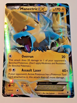 2014 Pokemon, Phantom Forces, #23/119 Manectric EX, 2015 World Championships LP - Image 1