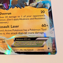 2014 Pokemon, Phantom Forces, #23/119 Manectric EX, 2015 World Championships LP - Image 2