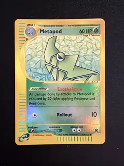 Pokemon TCG Metapod Reverse Holo #87/165 Expedition E-Reader Series - Image 1