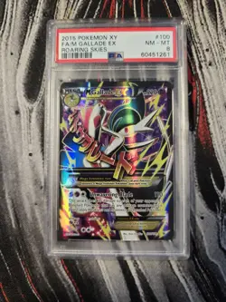2015 Pokemon XY Roaring Skies M Gallade EX Full Art Holo PSA 8 #100/108 - Image 1