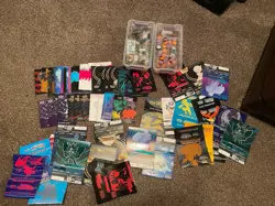 MASSIVE Pokemon Supplies Lot- ETB Guides, Posters, Dice, And Condition Markers - Image 1