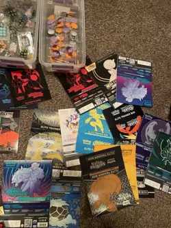 MASSIVE Pokemon Supplies Lot- ETB Guides, Posters, Dice, And Condition Markers - Image 3