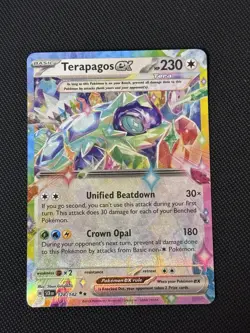 Terapagos ex 128/142 Sv07: Stellar Crown Double Rare Holo Pokemon TCG NM - Image 1