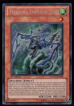 Meklord Emperor Skiel EXVC-EN094 Secret Rare 1st Edition Yu-Gi-Oh - Image 1