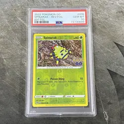 2022 Pokemon GO SPINARAK REV. FOIL (DITTO) #006 PSA 10 LOW POP - Image 1