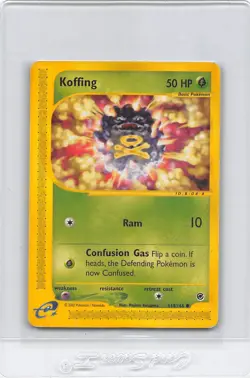KOFFING 114/165 - NON-HOLO - Expedition - eREADER - WOTC POKEMON CARD -LP/MP - Image 1