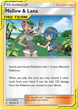 Pokemon TCG - Mallow & Lana - Cosmic Eclipse - 198/236 - Regular Uncommon - Image 5