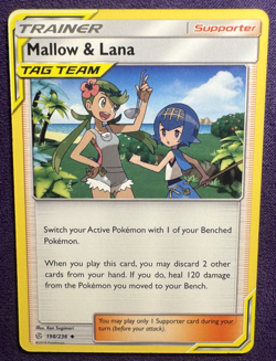 Mallow & Lana 198/236 - Cosmic Eclipse - Tag Team - Pokemon (NM) - Image 1