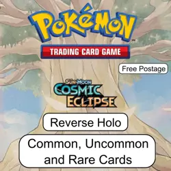 Pokemon - Cosmic Eclipse - Reverse Holos - Commons, Uncommons, and Rares - Image 1