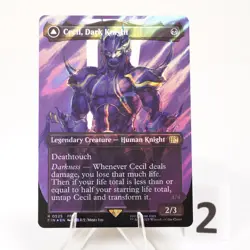 Cecil, Dark Knight Borderless Surge Foil 525 Final Fantasy MTG NM See Video - Image 3