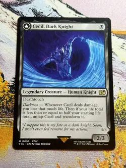 MTG Cecil, Dark Knight / Cecil, Redeemed Paladin - 91 / English / Near Mint - Image 1