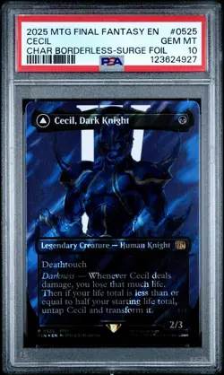 4927 Cecil Dark Knight Paladin 2025 MTG Final Fantasy #0525 Surge Foil PSA 10 - Image 1