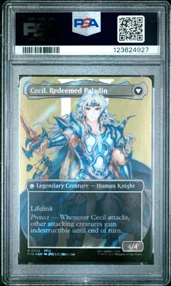 4927 Cecil Dark Knight Paladin 2025 MTG Final Fantasy #0525 Surge Foil PSA 10 - Image 2