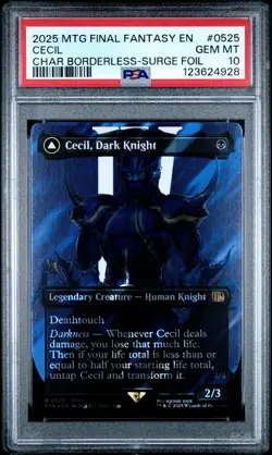 4928 Cecil Dark Knight Paladin 2025 MTG Final Fantasy #0525 Surge Foil PSA 10 - Image 1