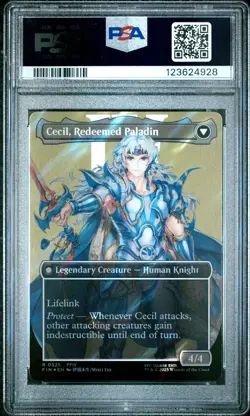 4928 Cecil Dark Knight Paladin 2025 MTG Final Fantasy #0525 Surge Foil PSA 10 - Image 2