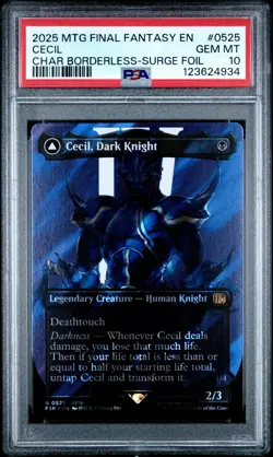 4934 Cecil Dark Knight Paladin 2025 MTG Final Fantasy #0525 Surge Foil PSA 10 - Image 1