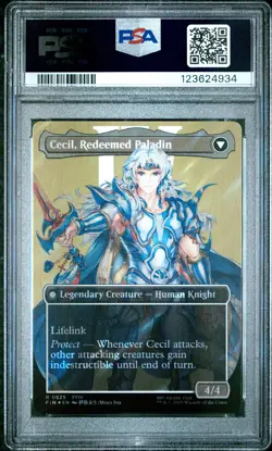 4934 Cecil Dark Knight Paladin 2025 MTG Final Fantasy #0525 Surge Foil PSA 10 - Image 2