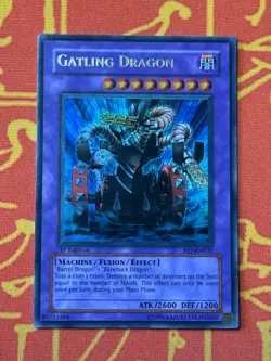 YUGIOH GATLING DRAGON ULTRA RARE 1ST EDITION EXCELLENT FET-EN035 - Image 1