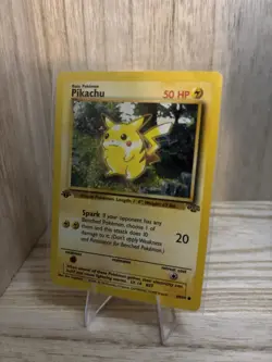 Pokemon Pikachu 60/64 Base Set 1st Edition Regular Common 50 HP Card English - Image 1