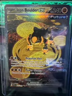 Pokemon Iron Boulder EX TCG Holo Card 207/162 SV05 Temporal Forces NM Condition - Image 1