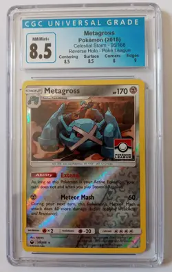 CGC 8.5 Metagross 95/168 Pokemon Card Celestial Storm Reverse Holo Poke League - Image 1