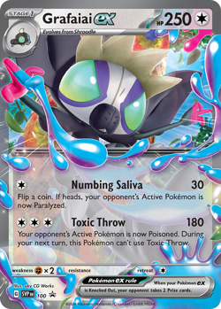 Pokemon TCG Jumbo Grafaiai EX 100 Jumbo Card Holo Near Mint English - Image 1