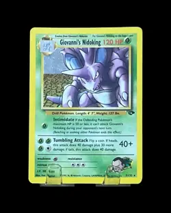 Pokemon TCG Giovanni's Nidoking Gym Challenge Holo Card 7/132 Unlimited Rare - Image 1